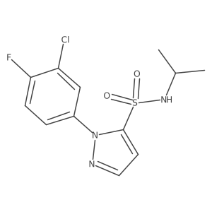 1-(3-chloro-4-fluorophenyl)-N-(propan-2-yl)-1H-pyrazole-5-sulfonamide Structure