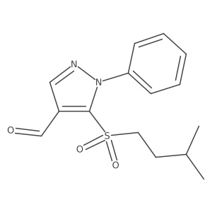 5-(3-methylbutanesulfonyl)-1-phenyl-1H-pyrazole-4-carbaldehyde Structure