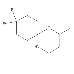 9,9-Difluoro-2,4-dimethyl-1-oxa-5-azaspiro[5.5]undecane结构式