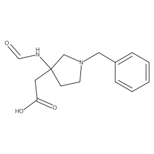 2-(1-Benzyl-3-formamidopyrrolidin-3-yl)acetic acid Structure