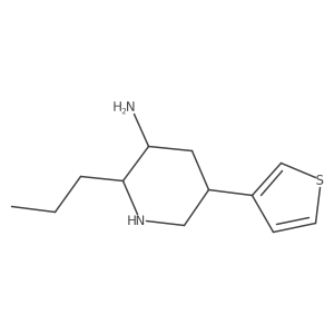 2-Propyl-5-(thiophen-3-yl)piperidin-3-amine Structure