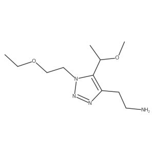 2-[1-(2-ethoxyethyl)-5-(1-methoxyethyl)-1H-1,2,3-triazol-4-yl]ethan-1-amine结构式