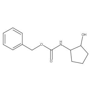 benzyl N-[(1R,2S)-2-hydroxycyclopentyl]carbamate结构式