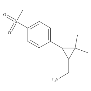 rac-[(1R,3R)-3-(4-methanesulfonylphenyl)-2,2-dimethylcyclopropyl]methanamine结构式