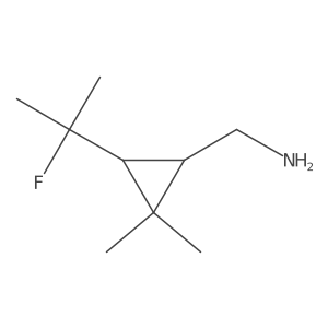 rac-[(1R,3R)-3-(2-fluoropropan-2-yl)-2,2-dimethylcyclopropyl]methanamine Structure