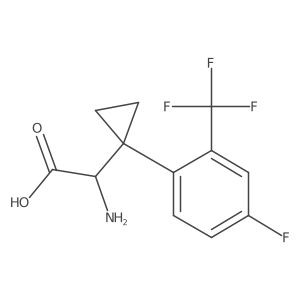 2-Amino-2-{1-[4-fluoro-2-(trifluoromethyl)phenyl]cyclopropyl}acetic acid结构式