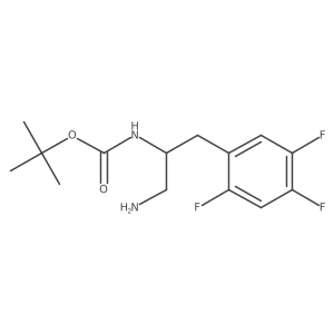 tert-butyl N-[1-amino-3-(2,4,5-trifluorophenyl)propan-2-yl]carbamate结构式