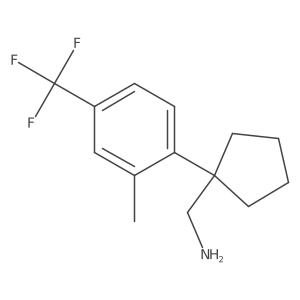 {1-[2-Methyl-4-(trifluoromethyl)phenyl]cyclopentyl}methanamine Structure