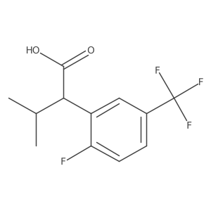 2-[2-Fluoro-5-(trifluoromethyl)phenyl]-3-methylbutanoic acid Structure