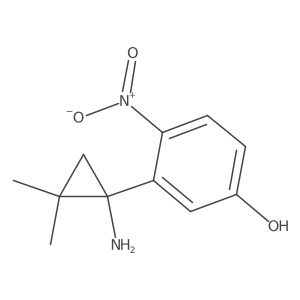 3-(1-Amino-2,2-dimethylcyclopropyl)-4-nitrophenol结构式