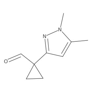 1-(1,5-dimethyl-1H-pyrazol-3-yl)cyclopropane-1-carbaldehyde Structure