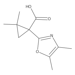 1-(Dimethyl-1,3-oxazol-2-yl)-2,2-dimethylcyclopropane-1-carboxylic acid结构式