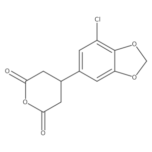 4-(7-Chloro-1,3-dioxaindan-5-yl)oxane-2,6-dione结构式