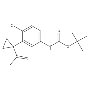 tert-butyl N-[3-(1-acetylcyclopropyl)-4-chlorophenyl]carbamate Structure