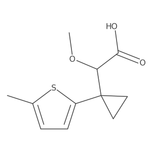 2-Methoxy-2-[1-(5-methylthiophen-2-yl)cyclopropyl]acetic acid结构式