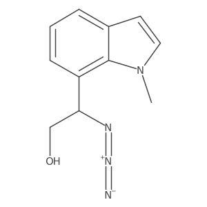 2-azido-2-(1-methyl-1H-indol-7-yl)ethan-1-ol结构式