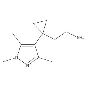 2-[1-(trimethyl-1H-pyrazol-4-yl)cyclopropyl]ethan-1-amine结构式