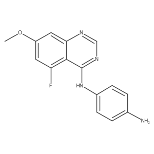 N1-(5-Fluoro-7-methoxy-4-quinazolinyl)-1,4-benzenediamine结构式