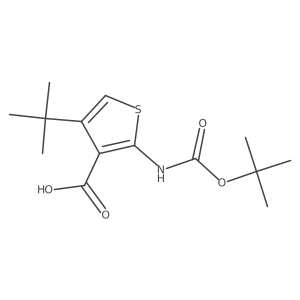 2-{[(Tert-butoxy)carbonyl]amino}-4-tert-butylthiophene-3-carboxylic acid结构式