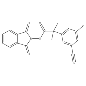 1,3-dioxo-2,3-dihydro-1H-isoindol-2-yl 2-(3-cyano-5-fluorophenyl)-2-methylpropanoate结构式