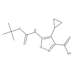 5-{[(Tert-butoxy)carbonyl]amino}-4-cyclopropyl-1,2-oxazole-3-carboxylic acid结构式