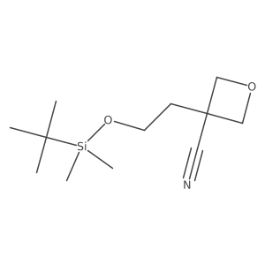 3-(2-((tert-Butyldimethylsilyl)oxy)ethyl)oxetane-3-carbonitrile Structure
