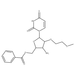 Uridine, 3 inverted exclamation marka-amino-3 inverted exclamation marka-deoxy-2 inverted exclamation marka-O-(2-methoxyethyl)-, 5 inverted exclamation marka-benzoate结构式