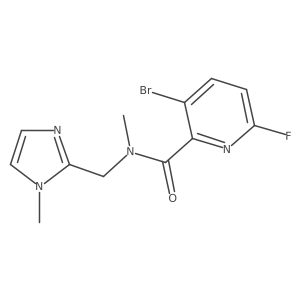 3-bromo-6-fluoro-N-methyl-N-[(1-methyl-1H-imidazol-2-yl)methyl]pyridine-2-carboxamide Structure