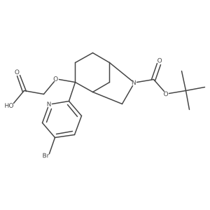 2-{[2-(5-Bromopyridin-2-yl)-6-[(tert-butoxy)carbonyl]-6-azabicyclo[3.2.1]octan-2-yl]oxy}acetic acid Structure