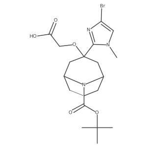 2-{[3-(4-bromo-1-methyl-1H-imidazol-2-yl)-9-[(tert-butoxy)carbonyl]-9-azabicyclo[3.3.1]nonan-3-yl]oxy}acetic acid Structure