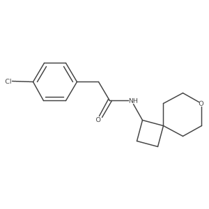 2-(4-chlorophenyl)-N-{7-oxaspiro[3.5]nonan-1-yl}acetamide结构式