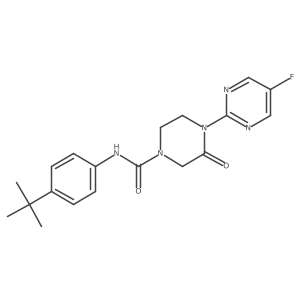 N-(4-Tert-butylphenyl)-4-(5-fluoropyrimidin-2-yl)-3-oxopiperazine-1-carboxamide结构式