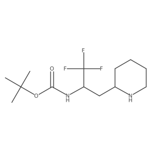 Tert-butyl N-(1,1,1-trifluoro-3-piperidin-2-ylpropan-2-yl)carbamate Structure