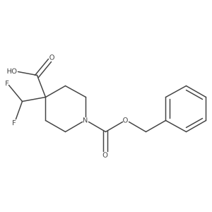 1-[(Benzyloxy)carbonyl]-4-(difluoromethyl)piperidine-4-carboxylic acid结构式