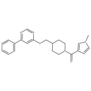 4-{[1-(1-methyl-1H-imidazole-4-carbonyl)piperidin-4-yl]methoxy}-6-phenylpyrimidine结构式