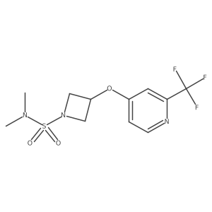N,N-dimethyl-3-{[2-(trifluoromethyl)pyridin-4-yl]oxy}azetidine-1-sulfonamide结构式