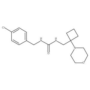 1-[(4-Chlorophenyl)methyl]-3-{[1-(morpholin-4-yl)cyclobutyl]methyl}urea结构式