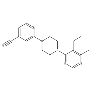 2-[4-(5-Ethyl-6-methylpyrimidin-4-yl)piperazin-1-yl]pyridine-4-carbonitrile Structure