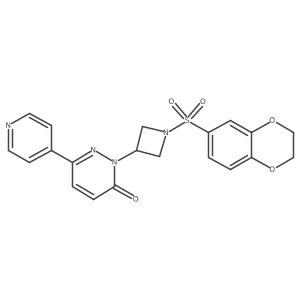 2-[1-(2,3-Dihydro-1,4-benzodioxine-6-sulfonyl)azetidin-3-yl]-6-(pyridin-4-yl)-2,3-dihydropyridazin-3-one结构式