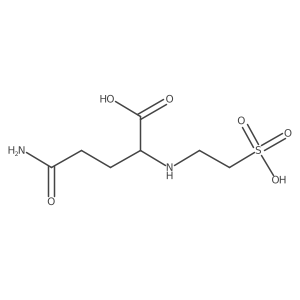 (R)-5-Amino-5-oxo-2-((2-sulfoethyl)amino)pentanoic acid结构式