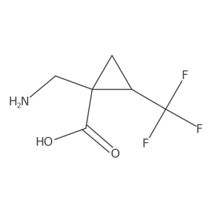 rac-(1R,2R)-1-(aminomethyl)-2-(trifluoromethyl)cyclopropane-1-carboxylic acid Structure