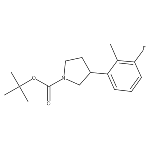 1-Boc-3-(3-fluoro-2-methylphenyl)pyrrolidine结构式