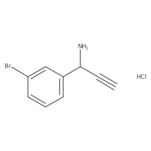 1-(3-Bromophenyl)prop-2-yn-1-amine;hydrochloride Structure