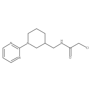2-Chloro-N-[(1-pyrimidin-2-ylpiperidin-3-yl)methyl]acetamide结构式