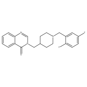 3-({1-[(2,5-Difluorophenyl)methyl]piperidin-4-yl}methyl)-3,4-dihydroquinazolin-4-one结构式