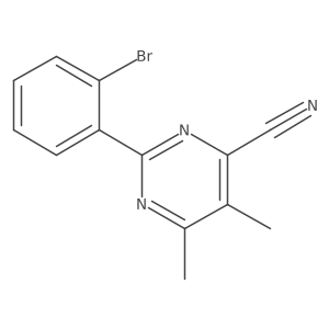 2-(2-Bromophenyl)-5,6-dimethylpyrimidine-4-carbonitrile Structure