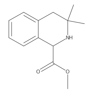 Methyl 3,3-dimethyl-1,2,3,4-tetrahydroisoquinoline-1-carboxylate Structure