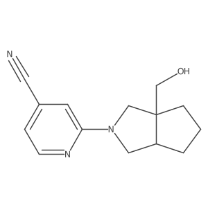 2-[3a-(Hydroxymethyl)-octahydrocyclopenta[c]pyrrol-2-yl]pyridine-4-carbonitrile结构式