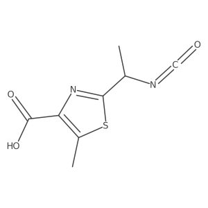 2-(1-Isocyanatoethyl)-5-methyl-1,3-thiazole-4-carboxylic acid Structure