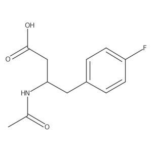 (3S)-3-acetamido-4-(4-fluorophenyl)butanoic acid结构式